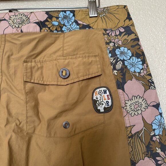 Howler Brothers Men's Ensueno Boardshorts yellow brown pink Flowers Floral 36 - Picture 6 of 7
